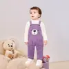 Comercio Exterior Ropa Infantil Primavera y Verano Conjunto de Bebé Casual Color Sólido Top con Volantes + Pantalones de Tela de Canalé Conjunto de Dos Piezas