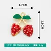 Accesorios DIY para Joyería Colgante Individual Patrón de Fresa y Cereza de Dibujos Animados Aleación de Esmalte Colgante de Collar Pulsera Encanto Transfronterizo