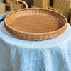 Rattan como cesta de armazenamento de pá de bambu pãezinhos cozidos no vapor cesta de pão cozido no vapor pá de secagem cesta de lavagem bandeja de frutas tecida à mão