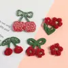 Nuevo Parche de Tela de Flor de Cerezo Roja de Dibujos Animados Lindo Accesorios Pasadores Hechos a Mano DIY Zapatos y Sombreros Accesorios para Ropa