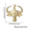 Joyería Transfronteriza Colgante Dominante de Cabeza de Toro Incrustada de Diamantes Personalizado de Moda Hip-Hop para Hombres y Mujeres Cabeza de Toro Punk Cadena para Hombres