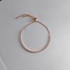 Estilo Europeo y Americano Simple Cadena de Garra Retráctil con Pedrería Pulsera Ajustable de Aleación Accesorios para Mujer Joyería en Stock con Diamantes Incrustados