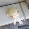 Novo Chapéu de Bacia de Fita de Laço de Verão Renda Onda Borda Grande Chapéu de Praia Protetor Solar Protetor Solar Chapéu de Pescador Feminino