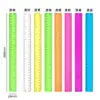 Venta al por mayor En stock Fabricante Transfronterizo de Comercio Exterior Regla, Ancho 3 cm, Regla de Plástico Transparente Colorida, Regla de Longitud 30 cm