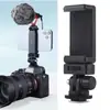 Montura de Zapata Fría para Trípode con Tornillo de 1/4 con Pinza para Teléfono para Cámara Dslr Montura de Zapata Fría Soporte para Teléfono
