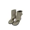 Sandalias de Tanga Planas para Mujer, Nuevo Estilo Verano 2026, Botas de Mezclilla para Mujer con Hebilla de Cinturón, Botines de Caña Corta