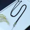 Cuerda Delgada Nudo Plano Colgante Cuerda para Colgar Cuerda de Jade Cuerda para Colgar en el Cuello Cuerda para Colgar Cristal Cuerda de Collar de Jade Tejida a Mano Ajustable Cuerda para Colgar