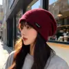 Sombrero de Felpa de Alta Gama Estilo Coreano para Otoño e Invierno, Versátil, para Circunferencia de Cabeza Grande, Sombrero Retro Holgado, que Adelgaza el Rostro, a Prueba de Frío, Cálido