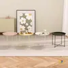 Mesa de Centro Simples para Casa, Mesa Lateral Estilo Creme para Sofá, Mesa Redonda Pequena para Sala de Estar e Quarto, Mesa de Cabeceira Dobrável Criativa