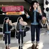 Chaqueta Cardigan de Mezclilla Estilo Coreano Falso Dos Piezas para Niñas Otoño Versátil Chaqueta Reductora de Edad Top Jeans con Estilo