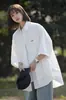 Camisa de Trabajo de Manga Corta para Hombre Estilo Trendy Cityboy Pareja Japonesa Camisa de Manga 3/4 Top de Verano Trendy