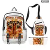 2025 Conjunto de Três Peças Mochila Escolar Mochila de Ombro Estojo de Lápis Homem de Palito de Madeira Transfronteiriço Shanhaijing Tungtungtung