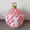 Pelota de Navidad Inflable de PVC Nueva Transfronteriza de Punto Pelota de Navidad Inflable de Plástico Ecológica Pelota de Navidad para Atmósfera de Patio