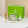 Set Exclusivo Transfronterizo de Matcha Set de 7 Piezas Tazón Japonés de Matcha con Pico, Set de Té de 100 Púas, Caja de Color Cerámica Estilo Ins