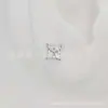 Clavo para Hélice de Hueso de Oreja con Estrella de Ocho Puntas F136 de Titanio Incrustado con Zirconia 5A, Clavo para Cóclea, Joyería para Piercing de Aleación de Titanio G23, Clavo para Oreja