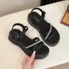 Sandalias de Suela Gruesa de Verano para Mujer 2024 Nuevo Verano Cómodas Casuales Suela Suave Zapatos de Playa Estilo Coreano Sandalias Romanas para Mujer