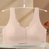 Nuevo sujetador sin costuras para mujer, soporte para el pecho, anti-caída, inalámbrico, push-up, transpirable, cierre delantero, talla grande