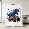 Amazon Transfronterizo Temu Dropshipping Manta de Franela Jit Manta de Peluche de Dinosaurio con Transferencia de Calor Digital Manta de Aire Acondicionado