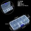 Caja de almacenamiento de escritorio de plástico dividida, con botones transparentes de 10, 15 y 24 piezas, para accesorios de pesca, joyas y cosméticos.