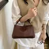 Bolsos Estilo Coreano para Mujer Bolso de Mano Retro con Estampado de Leopardo para el Trabajo Bolso Almohada Estilo Otoño/Invierno 2026 Nuevo Bolso Cuadrado Pequeño de Hombro o Axila