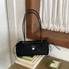 Bolsa de ombro estilo coreano, ultra-popular, nicho, com laço, para mulheres, outono retrô, minimalista, para o trabalho, bolsa baguette de ombro único de alta qualidade