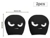 Funda de Reposacabezas para Coche con Estampado de Calavera Negra de Comercio Exterior Transfronterizo, Estilo Elástico Universal, Funda de Reposacabezas para Coche Original y Divertida