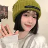 Gorro de Punto para Mujer para Otoño e Invierno, Nuevo Estilo Coreano, Versátil, Moderno, Adelgazante, Grueso, Holgado, Protector de Orejas, Gorro Cálido
