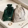 Bolsas personalizadas de terciopelo con cordón, bolsas para empaque de regalo de perfume y fragancia, bolsas de terciopelo multicolor con opción de impresión
