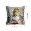 Serie Navideña de Gran Venta Transfronteriza Fundas Doradas para Cojines Fundas para Cojines de Sofá para el Hogar Fundas de Cojín Navideñas Estampadas de Lino