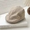 Gorra Retro Británica Adelantada, Boina Delgada Transpirable de Color Sólido Casual para Mujer, Gorra Versátil de Pato para Primavera y Verano para Hombre, Gorra de Artista