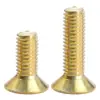 Grado 4.8 Tornillos de Cobre Hexagonales Avellanados Cabeza Plana Hexagonal Pernos de Cobre Chapados Tornillos Dorados M3M4M5M6M8