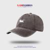 Gorra de béisbol de mezclilla para mujer estilo coreano versátil ala ancha que estiliza el rostro sombrero con lengua de cachorro verano para exteriores a prueba de sol copa suave con visera