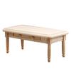 1:Casa de muñecas de 12 pulgadas, minimuebles de madera, modelo DIY, mesa de centro lisa de un solo compartimento.