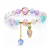 Pulseras para niños, joyería para manos, pulseras de cuentas de cristal estilo coreano para niñas y niñas pequeñas, para hermanas y mejores amigas, al por mayor