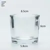 Taza de Vidrio Grueso Estilo Escandinavo para Velas Transparente Vacía Redonda para Velas Aromáticas Fondo Grueso Recipiente para Velas de Aromaterapia DIY