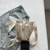 Bolso de Lona Casual Simple para Mujer de un Solo Hombro con Cordón Pequeño Versátil Nicho Estilo Ins Bolso Cruzado 2026 Nuevo Bolso para Teléfono