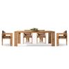 Muebles de teca para exterior, patio, villa, mesa larga, exterior, impermeable, jardín, terraza, ocio, mesa y silla de madera maciza, combinación