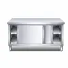 Banco de trabajo de puerta corredera de acero inoxidable Dongrui Gabinete de cocina comercial Cantina Restaurante de vinos Consola de casillero de acero inoxidable