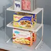 Cesta Organizadora de Compartimentos para Estante de Almacenamiento Interno para Uso Doméstico, Marco Divisor de Estante de Refrigerador Multicapa Congelador