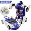 Carro de Polícia Transformável Brinquedo de Carro Tendência no Tiktok Carro de Puxar Venda por Atacado Meninos Alívio de Estresse Brinquedos para Bebês