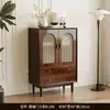 Gabinete con Cajones, Gabinete de Almacenamiento para Sala de Estar, Gabinete Pequeño de Pie Estilo Antiguo, Gabinete de Almacenamiento Retro de Ratán, Gabinete de Almacenamiento de Pared para Dormitorio, Gabinete con Cajones
