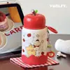 Taza Termo de Acero Inoxidable 316 de Alta Apariencia para Niñas Estudiante Taza de Agua de Nicho Taza de Agua Portátil Linda