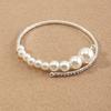 Pulsera Naizhu para mujer, estilo europeo y americano, elegante y a la moda, con perlas y diamantes, elástica y popular.