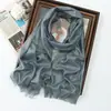 Primavera y Verano Nuevo Bufanda Larga de Color Sólido Rayón Seda Dorada Seda Plateada Bufanda de Seda Brillante Chal Turbante Largo Monocromático para Mujer Venta al por Mayor