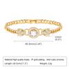 Pulsera de cobre cuadrado corazón trébol de cuatro hojas cabeza de serpiente circonita joyería geométrica al por mayor PBR-057
