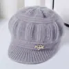 Novos Chapéus de Lã Tricotados para Meia-Idade e Idosos, Chapéus de Tricô Quentes de Inverno para Senhoras Idosas, Chapéus de Tricô Acolchoados de Veludo para Mães