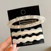 Pinza para el pelo de punto floral vintage de otoño e invierno, pinza lateral para mujer, accesorio para el pelo elegante y sofisticado, pinza para flequillo