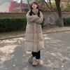 [En stock] abrigo acolchado de algodón para mujer invierno nuevo abrigo acolchado de algodón largo medio sobre la rodilla estilo coreano holgado engrosado abrigo acolchado de algodón
