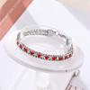Pulsera de Cadena con Garra de Zirconia de Acero Inoxidable Estilo Coreano de Moda Acero Titanio Fila Única Color Diamante Completo Pulsera Joyería de Mano de Lujo Ligero