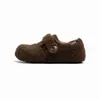 Venta Caliente Otoño/Invierno Zapatos Birkenstock de Lana de Cordero para Mujer 2026 Nuevo Estilo Forro de Felpa Espesados Cálidos Suela Suave Slip-On Planos Versátiles